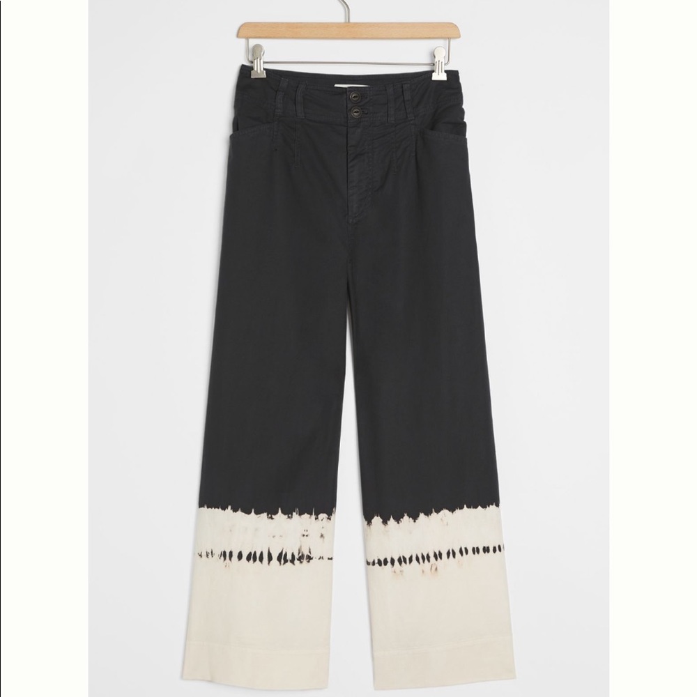 ANTHROPOLOGIE ATIMA DIP-DYED WIDE-LEG PANTS